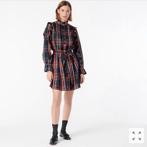 J. Crew Holiday Dress in Black Tartan